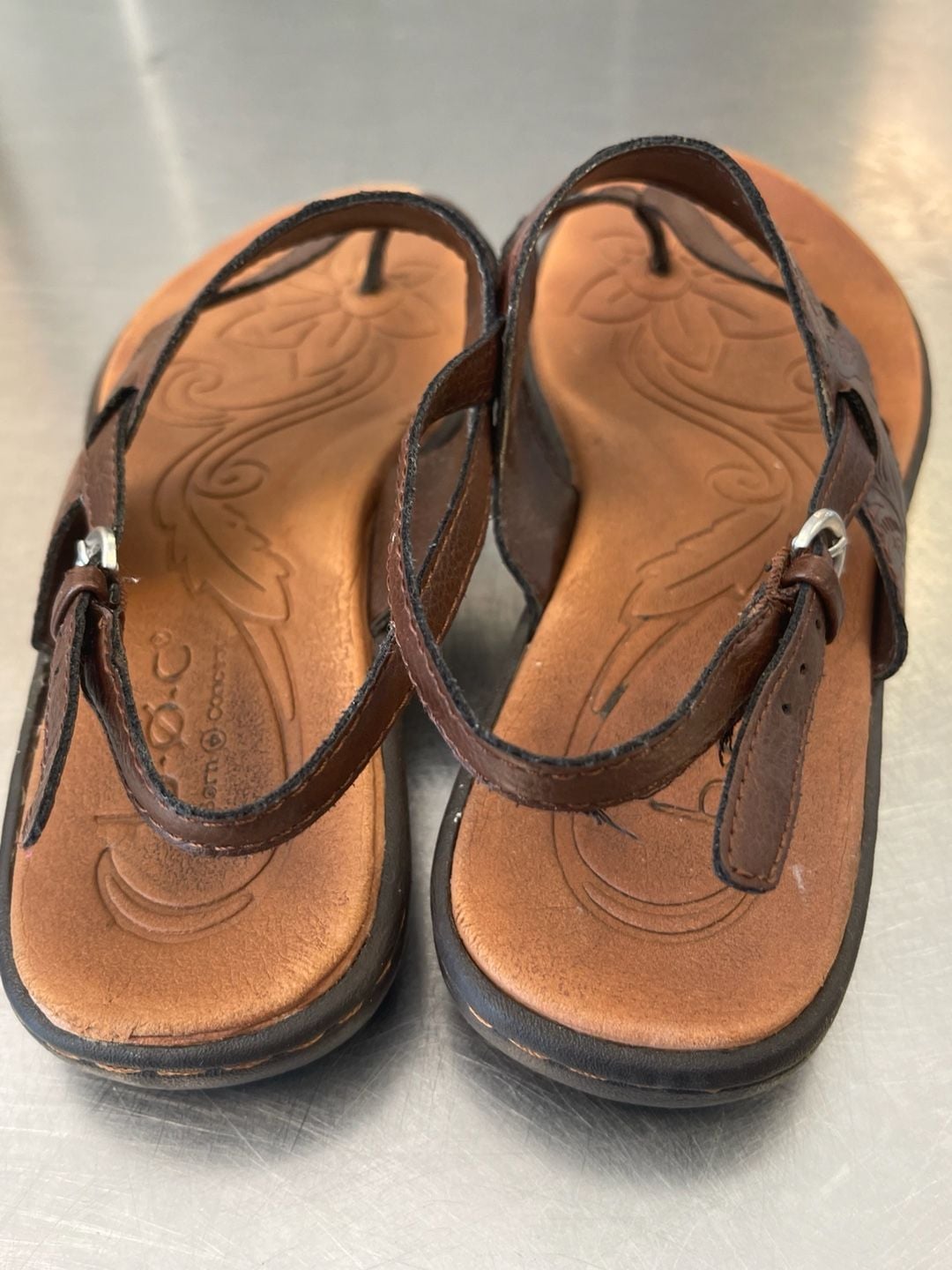 BOC Born Concept Sandals Womens 8M Slingback Brown Strappy 4