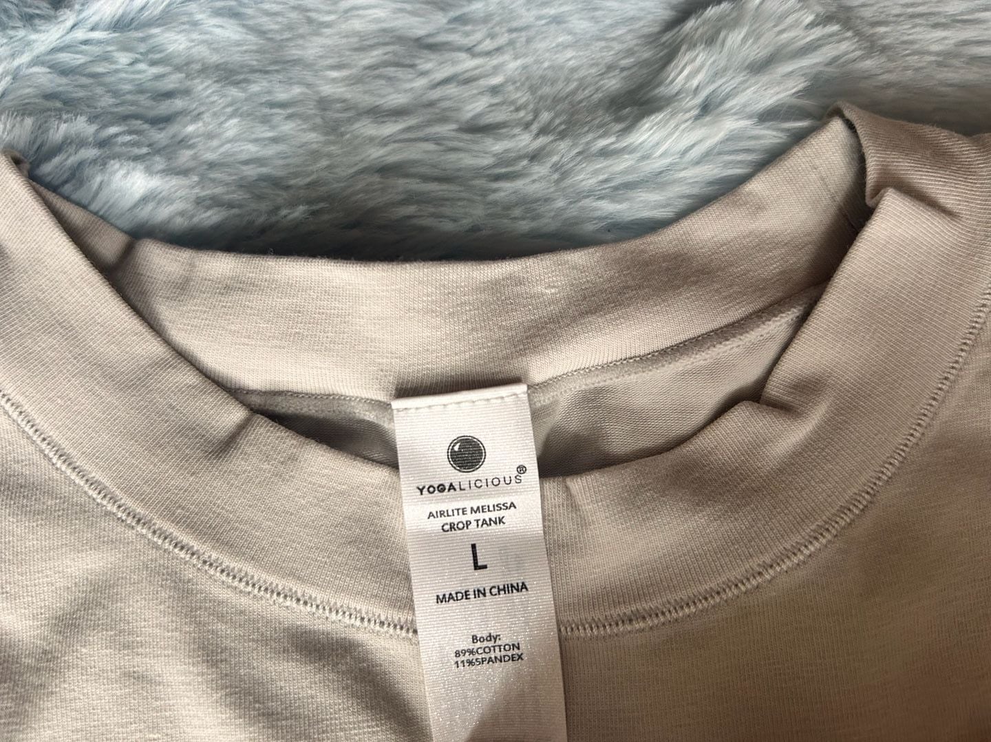 Yogalicious Airlite Melissa Crop Tank Size L Beige 3