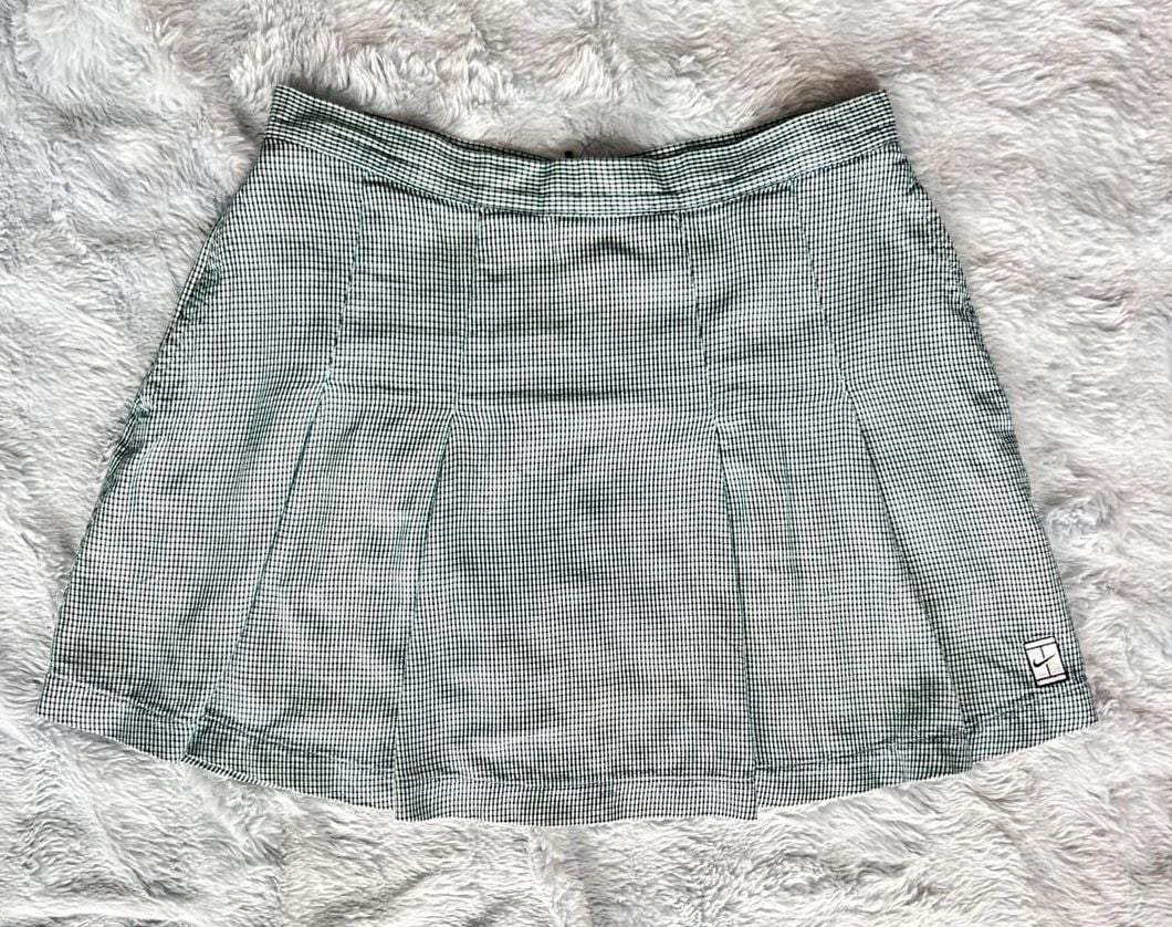 Nike Gingham Pleated Tennis Skirt Green Black Y2K 2