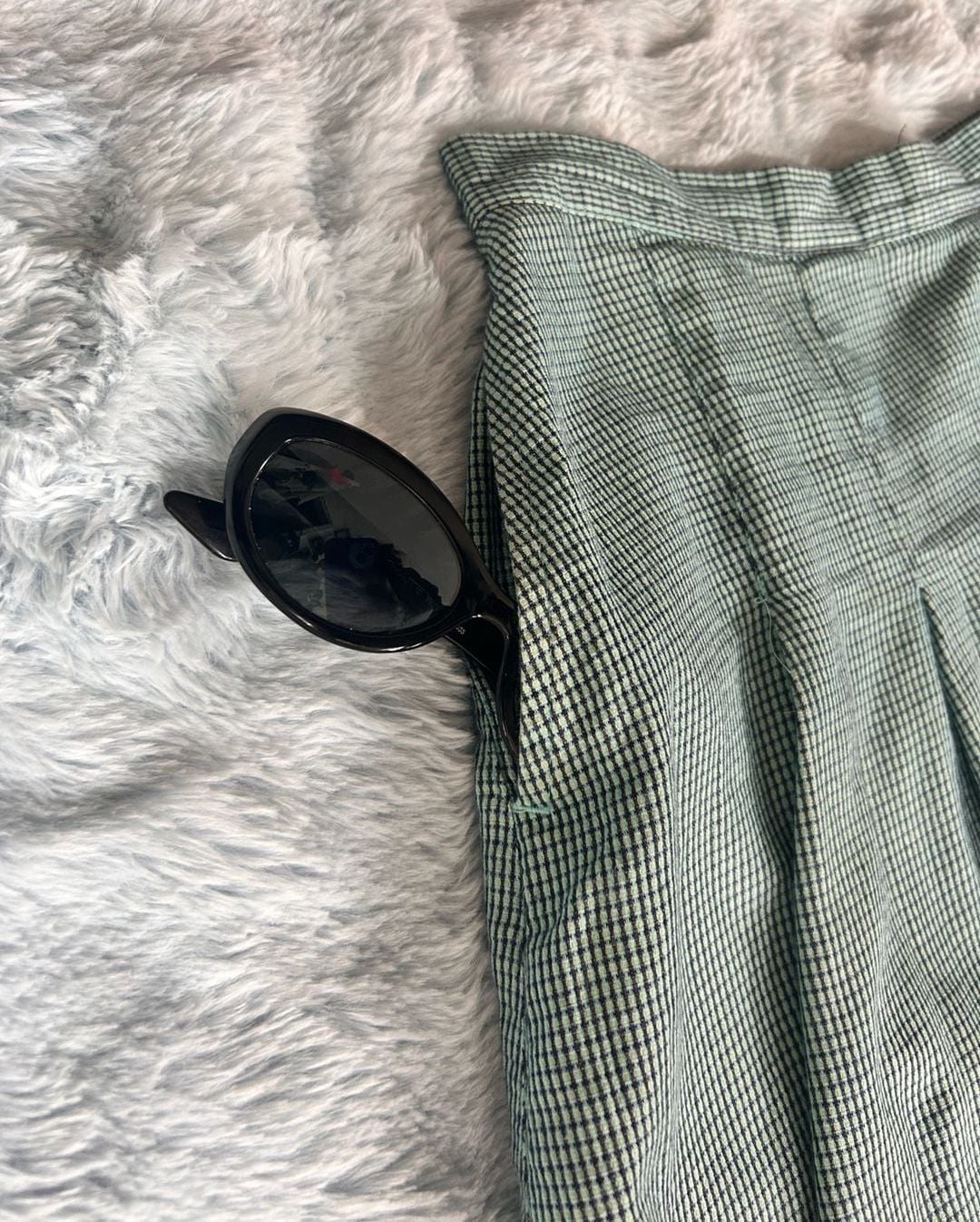 Nike Gingham Pleated Tennis Skirt Green Black Y2K 3