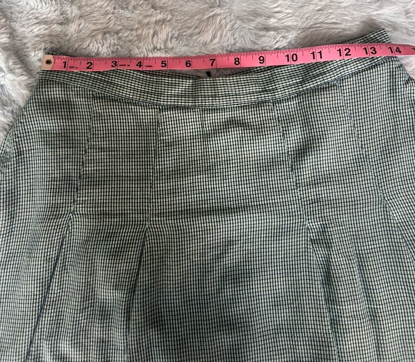 Nike Gingham Pleated Tennis Skirt Green Black Y2K 5