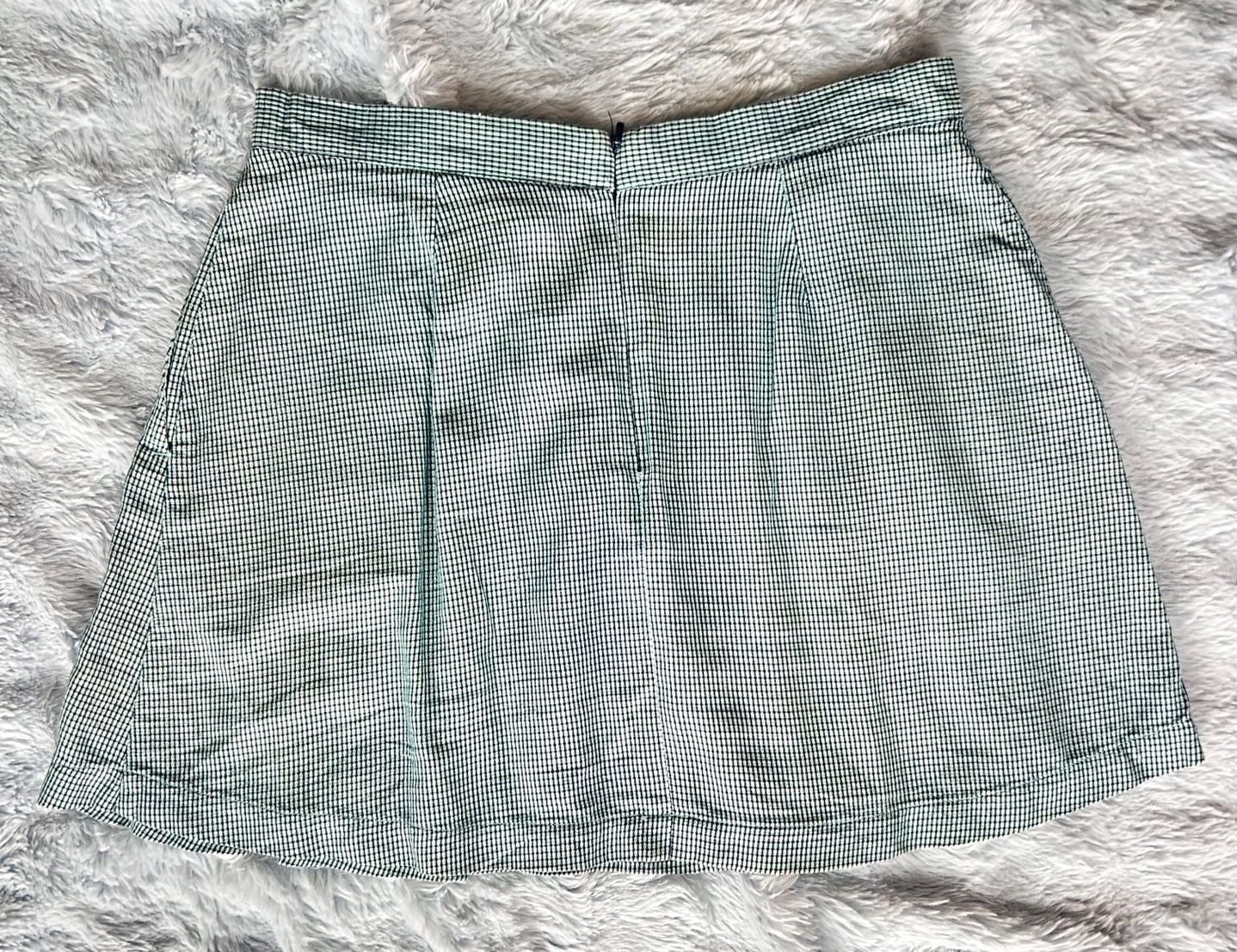 Nike Gingham Pleated Tennis Skirt Green Black Y2K 4