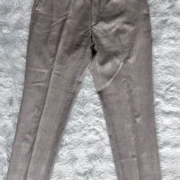 El Ganso Men's Glen Plaid Slim Fit Dress Pants