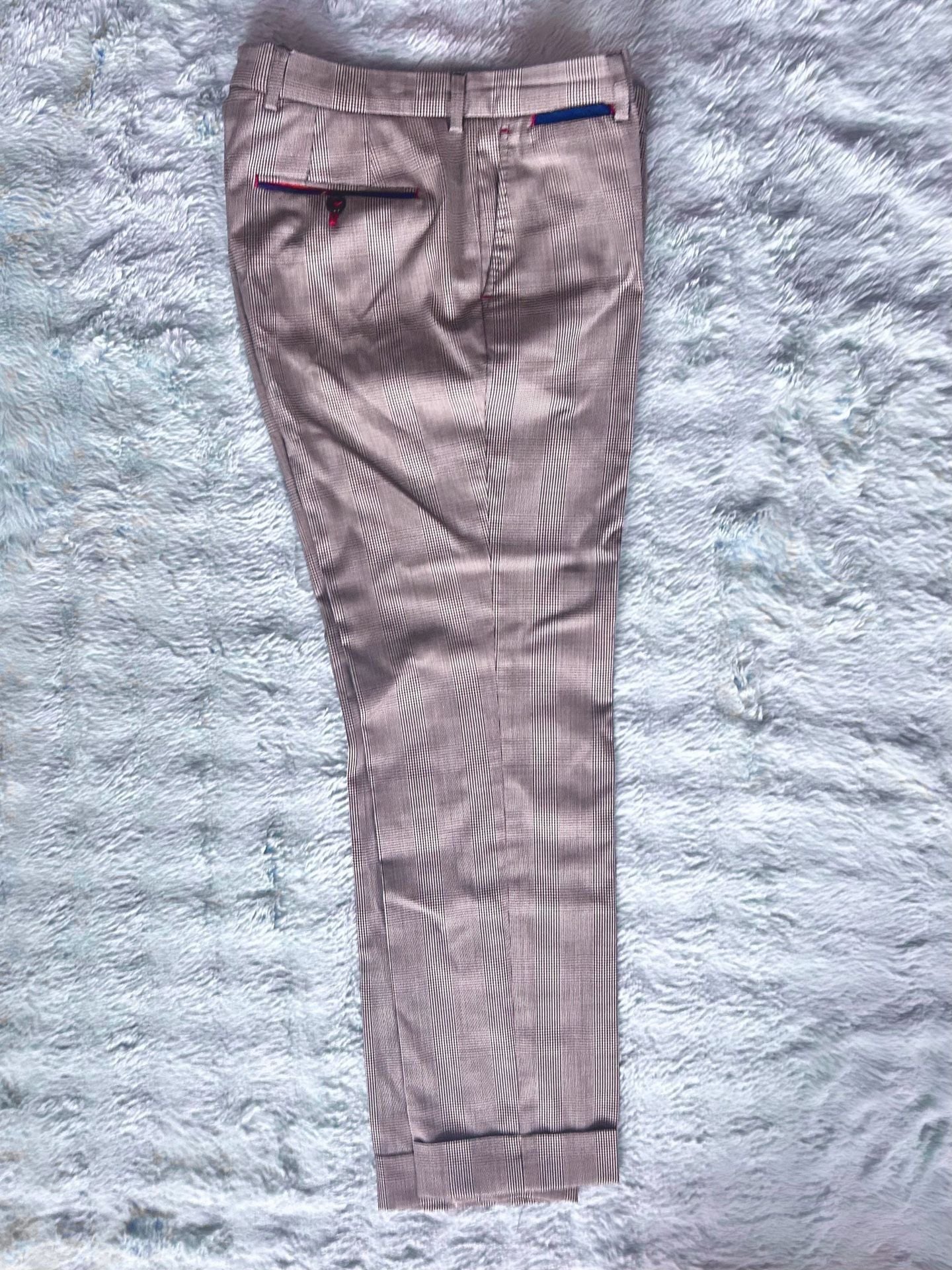 El Ganso Men's Glen Plaid Slim Fit Dress Pants 8