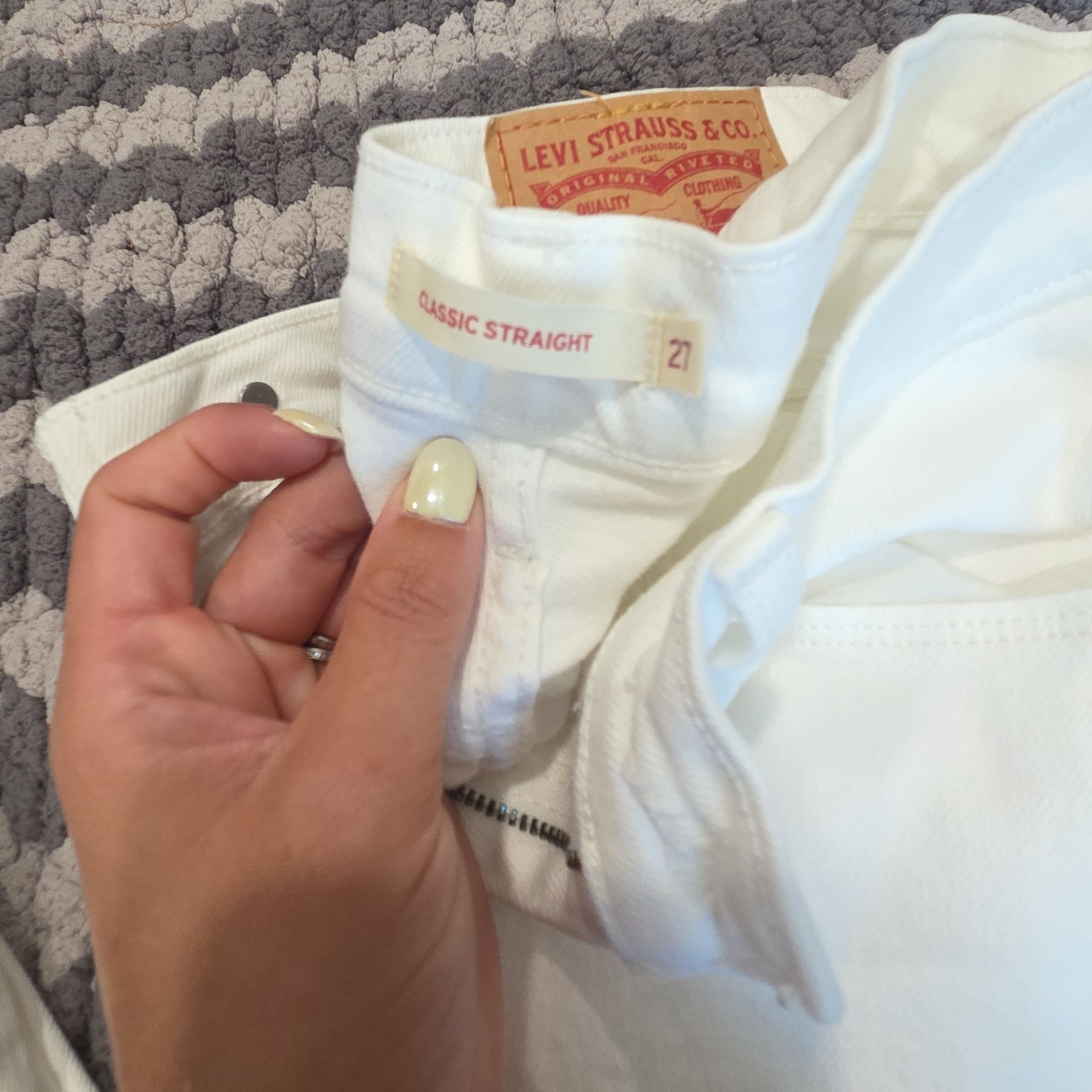 Levi Strauss & Co. Classic Straight White Jeans Size 27 2