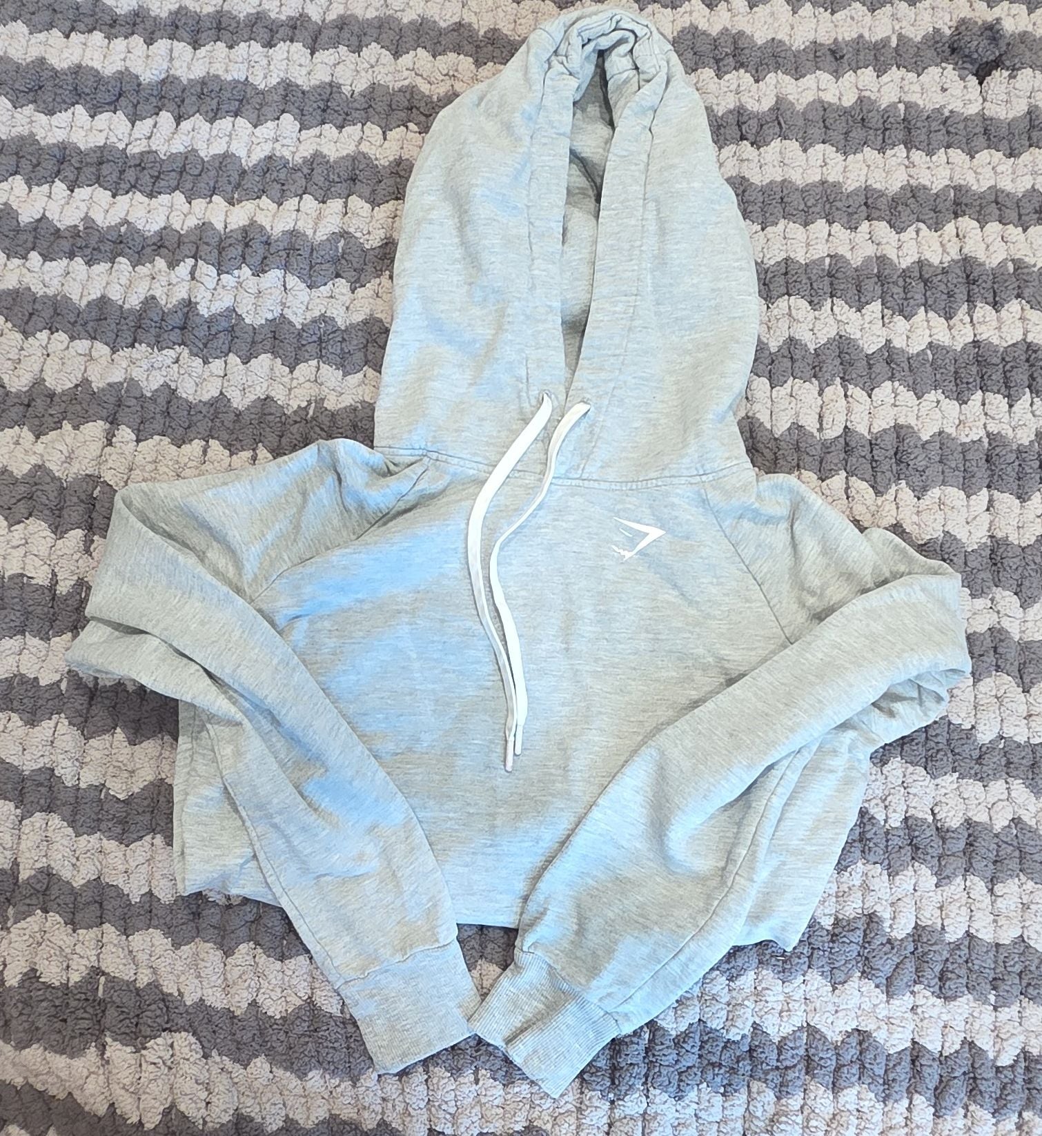 Gymshark Women's Grey Marl Pullover Hoodie Size XS 2