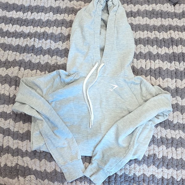Gymshark Women's Grey Marl Pullover Hoodie Size XS