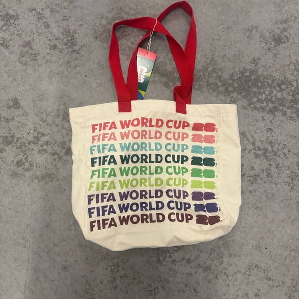 FIFA World Cup 2026 Multicolor Canvas Tote Bag Soccer Fan