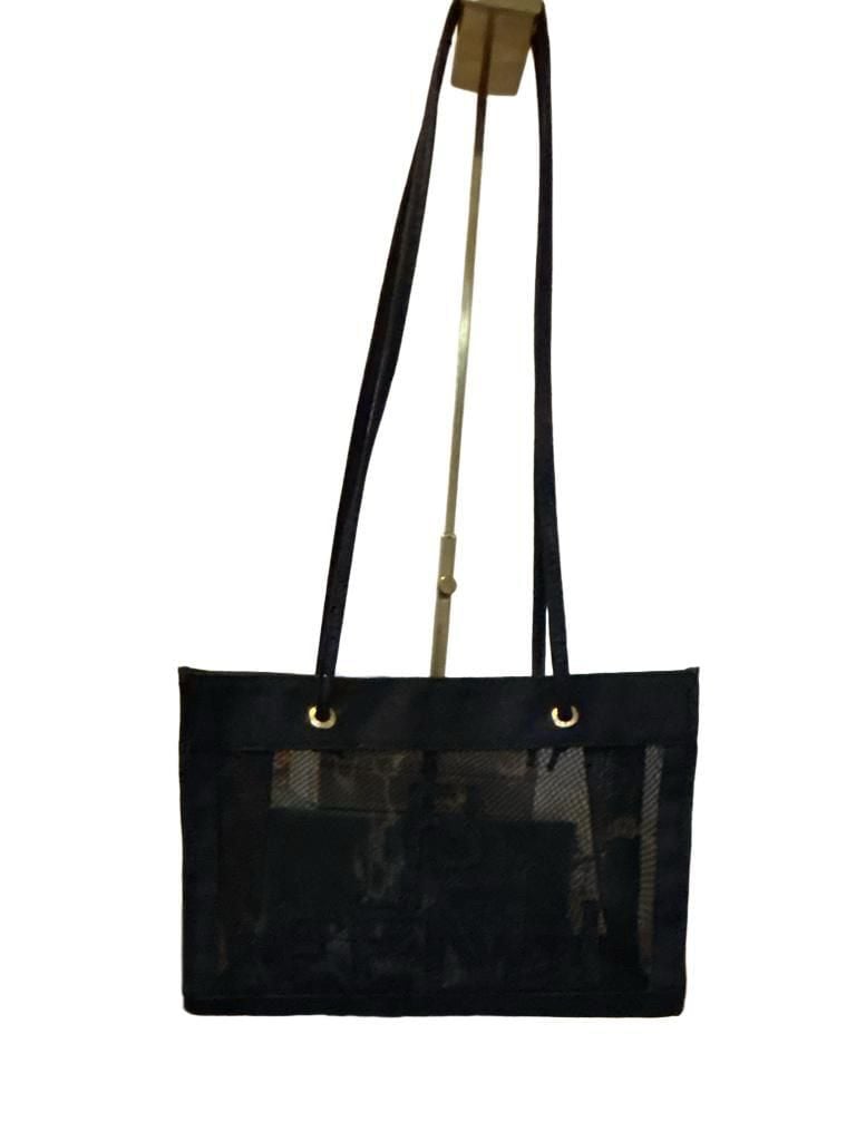 Fendi Black Mesh Tote Bag Rehabbed 2