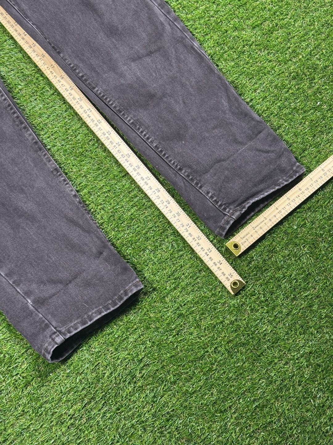 Vintage 90s Lee Riveted Black Wash High Rise Straight Leg Jeans 7
