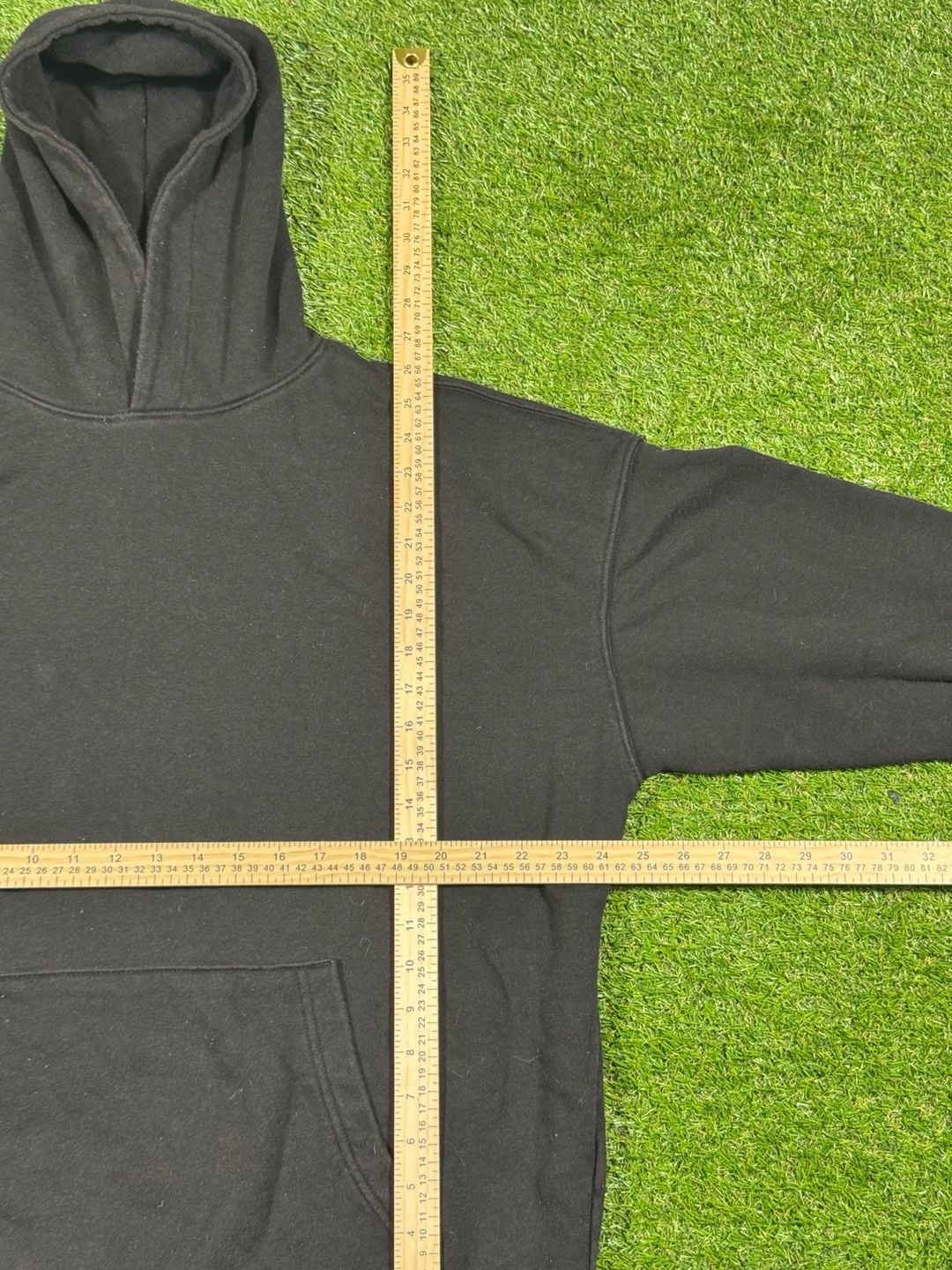 No Boundaries Blank Fleece Pullover Hoodie Black Oversized 6