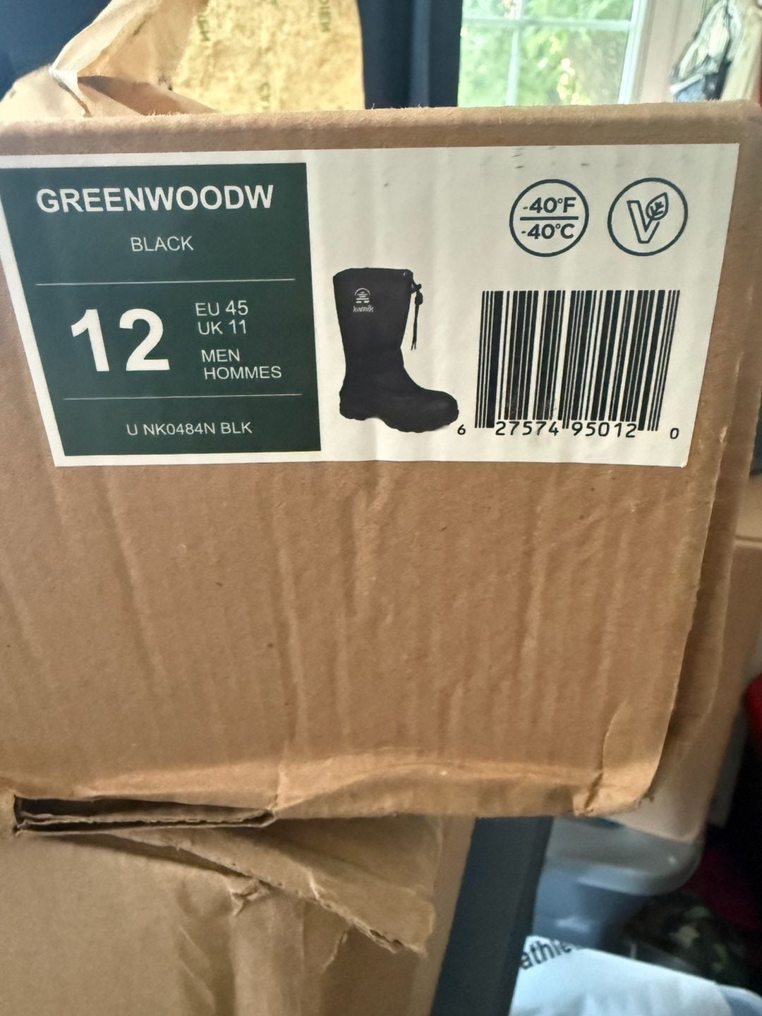Kamik Greenwood W Winter Boots Black Men's Size 12 2