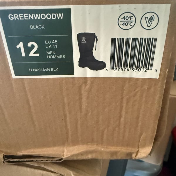 Kamik Greenwood W Winter Boots Black Men's Size 12