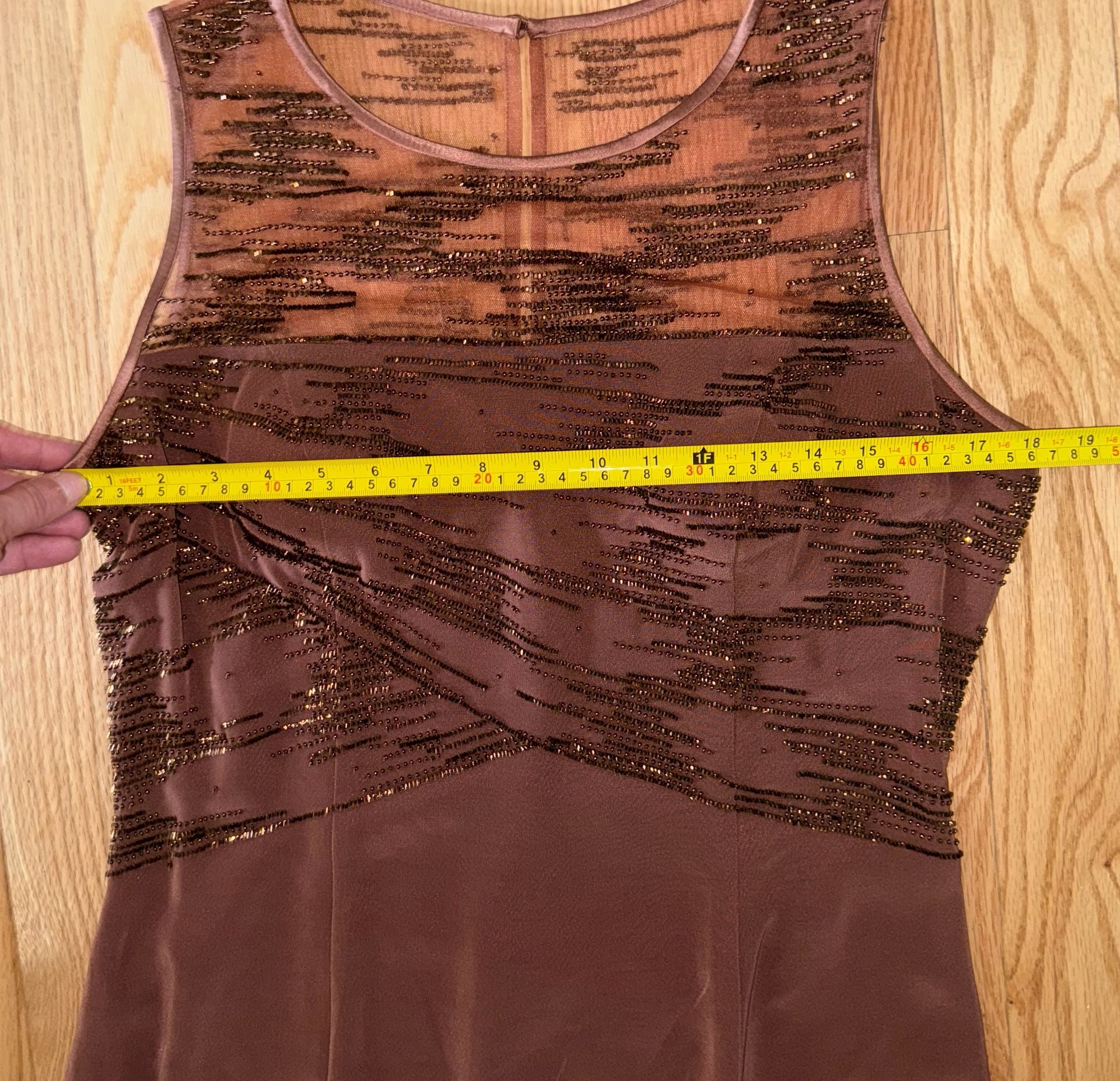 Donna Gray Sleeveless Embellished Evening Gown with Matching Shawl 6