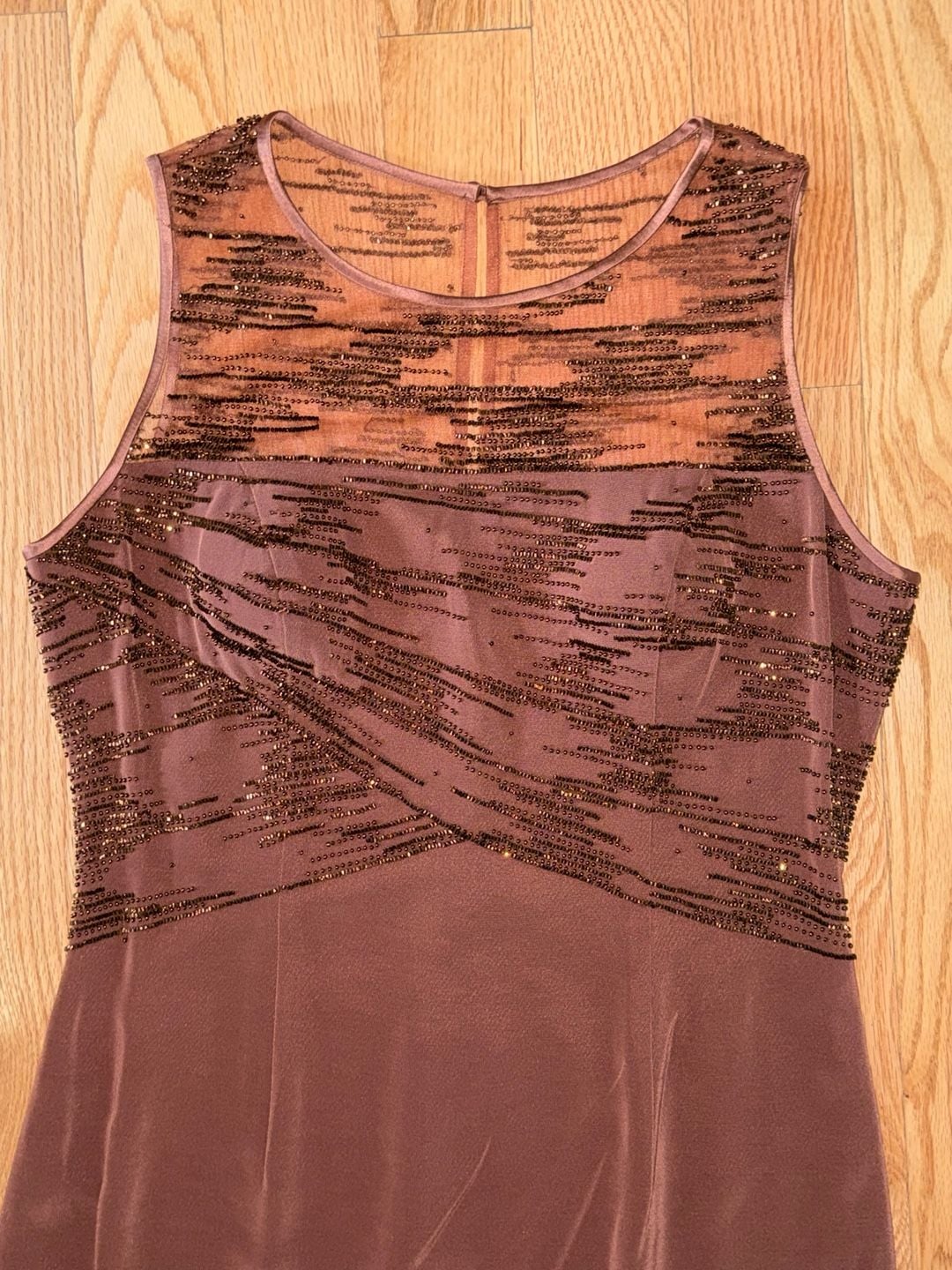 Donna Gray Sleeveless Embellished Evening Gown with Matching Shawl 8