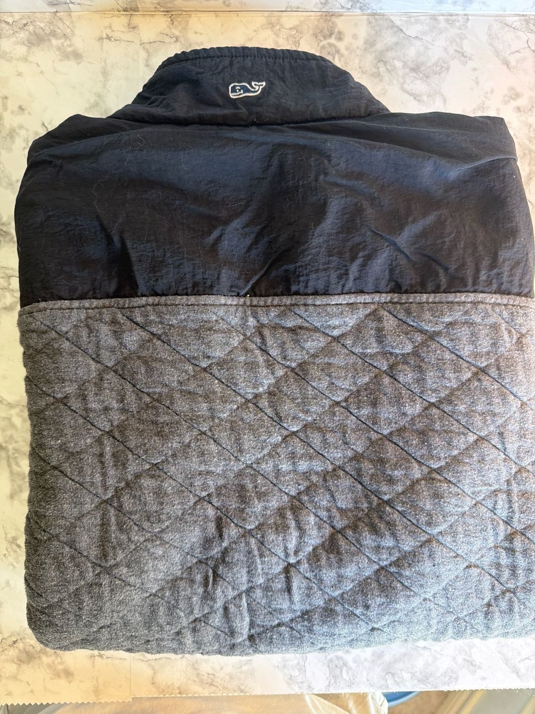 Vineyard Vines Quilted 1/4 Zip Shep Shirt Pullover Gray Blue Women’s Size Large 3