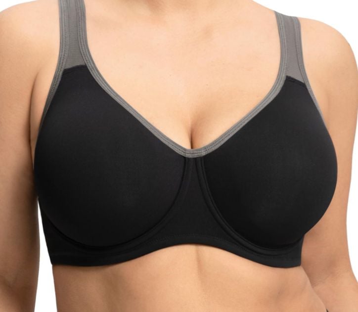 Sports Bra High Support Large Bust Outside Underwire Adjustable #137 1