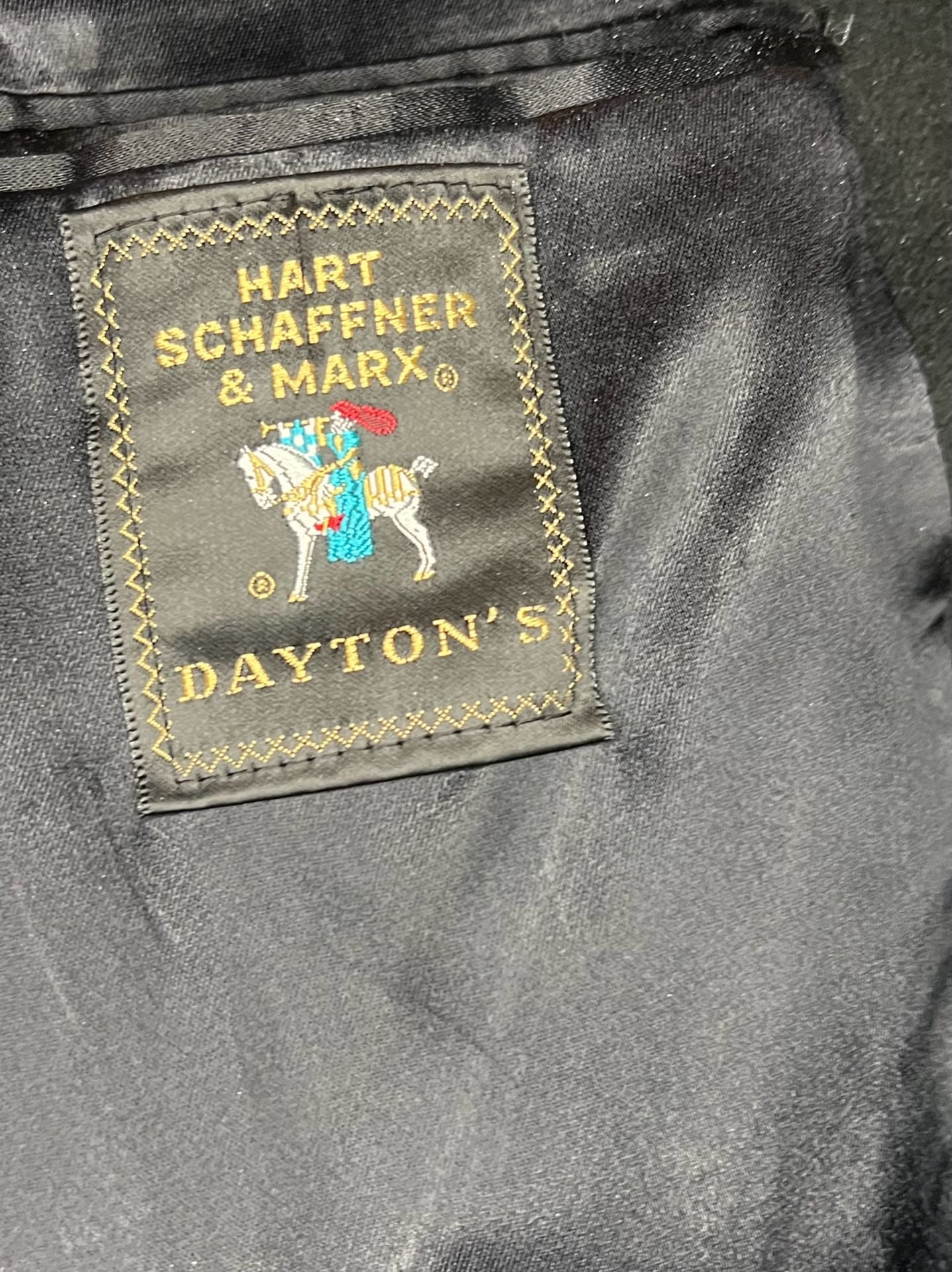 Hart Schaffner & Marx Pure Virgin Wool Black Overcoat Trench Coat Size 40R 6