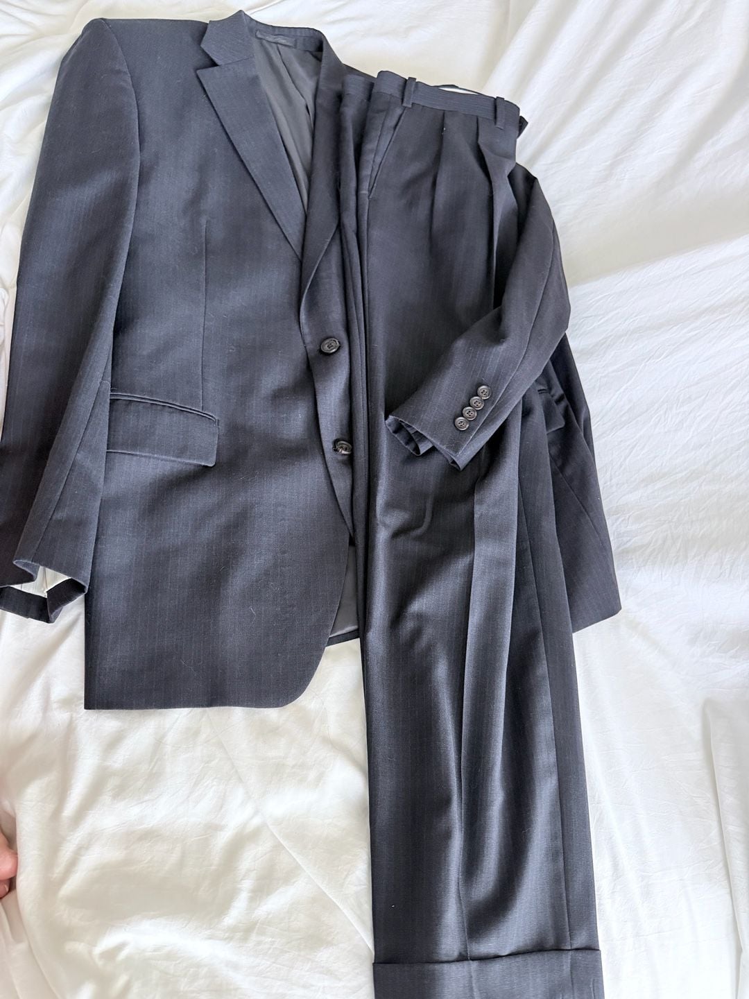 Lauren Ralph Lauren Men's 100% Wool Pinstripe Suit 44R 1