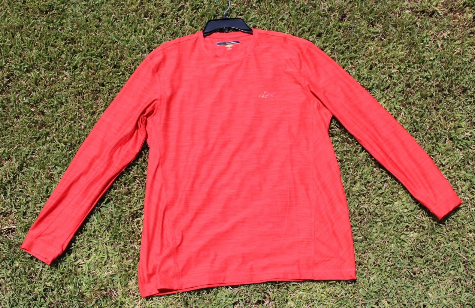 Greg Norman Play Dry Long Sleeve Mesh Performance T-Shirt Red Size L 2