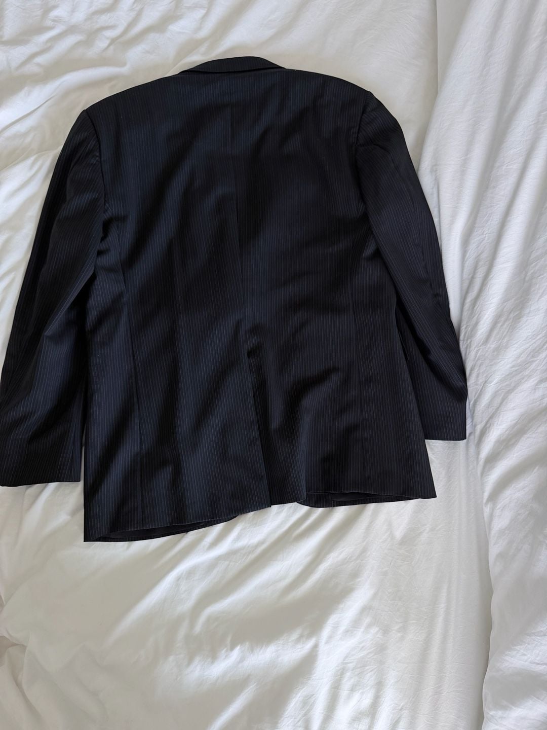 Hickey Freeman Saks Fifth Avenue Pinstripe Wool 2-Button Suit Jacket Blazer 3