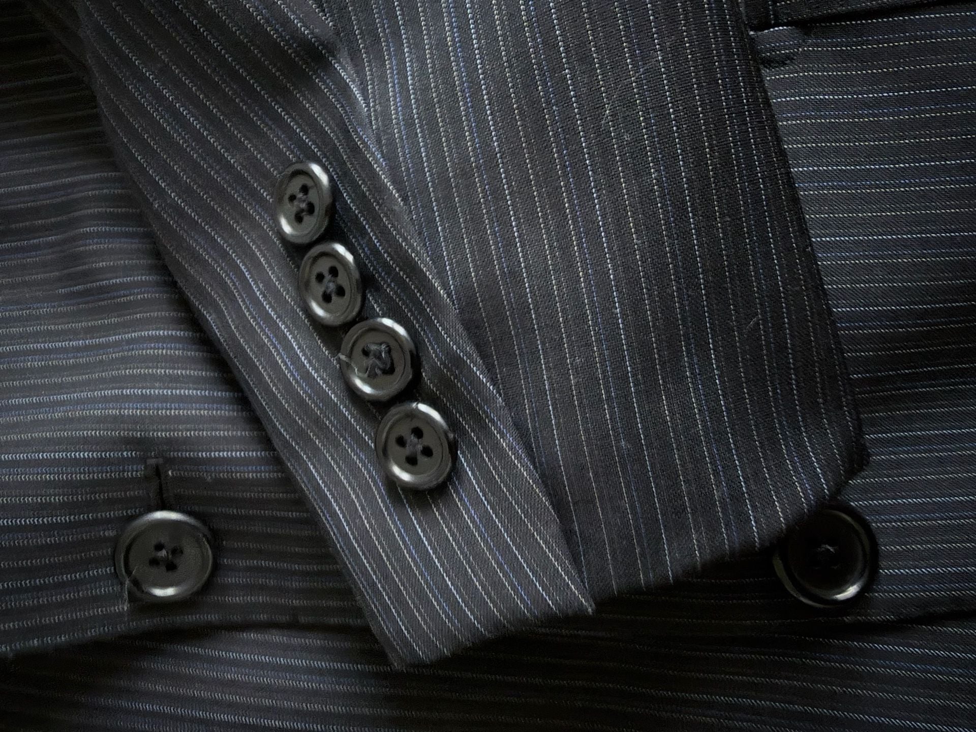 Hickey Freeman Saks Fifth Avenue Pinstripe Wool 2-Button Suit Jacket Blazer 4