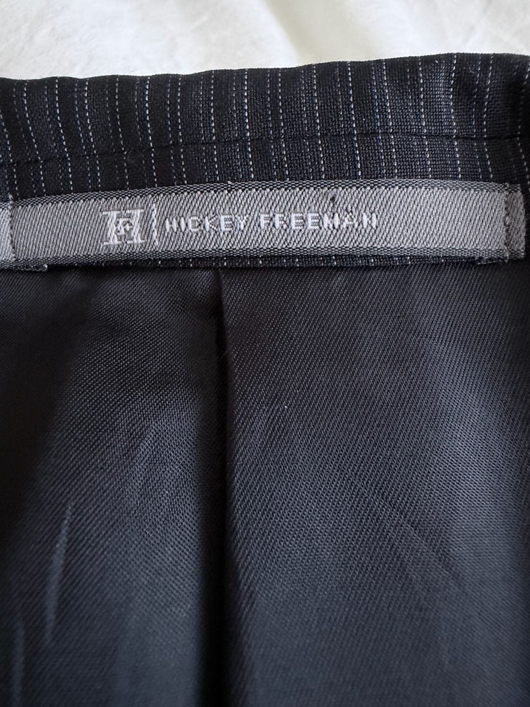 Hickey Freeman Saks Fifth Avenue Pinstripe Wool 2-Button Suit Jacket Blazer 5