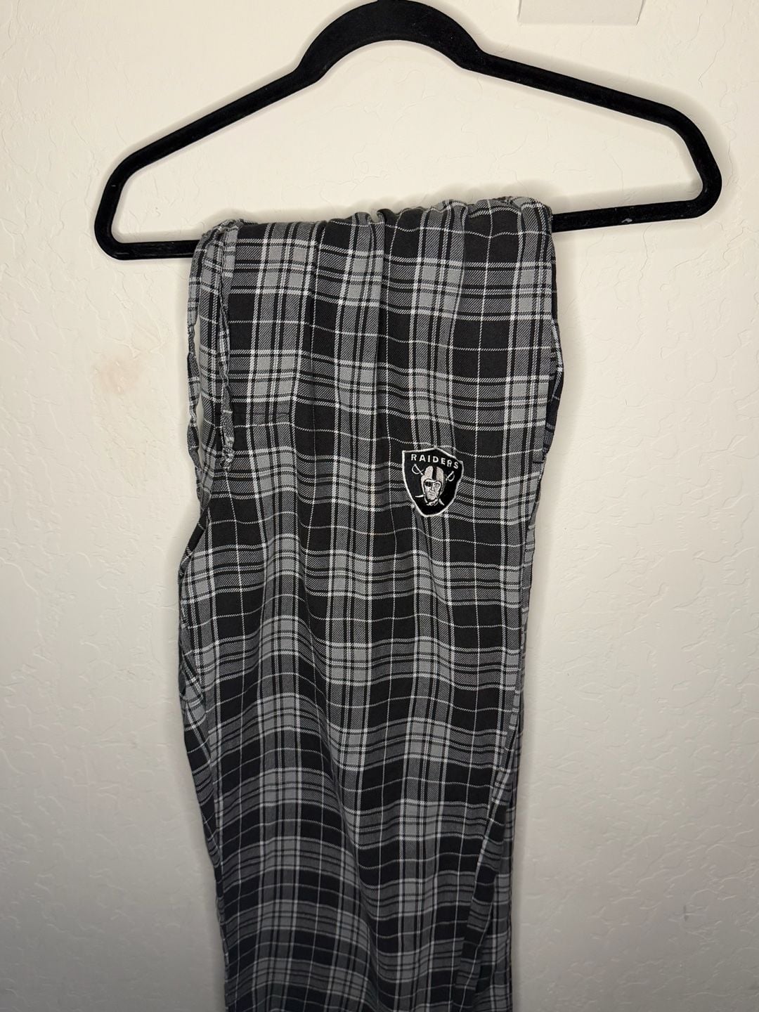 Las Vegas Raiders NFL Concepts Plaid Flannel Pajama Pants Black Gray vintage 2