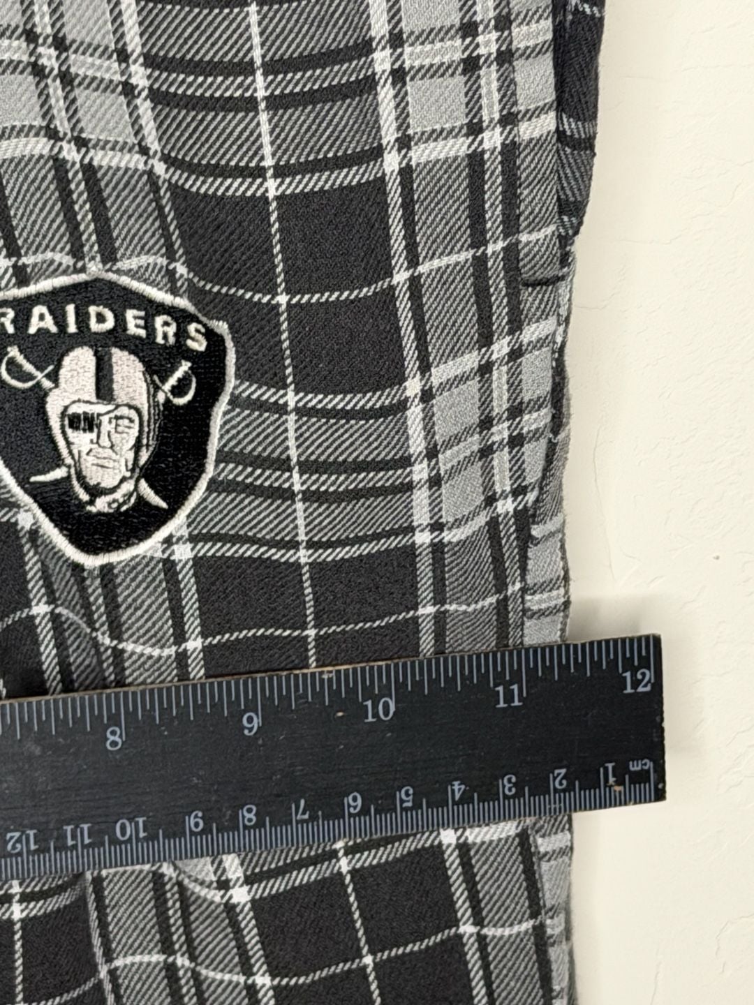 Las Vegas Raiders NFL Concepts Plaid Flannel Pajama Pants Black Gray vintage 6