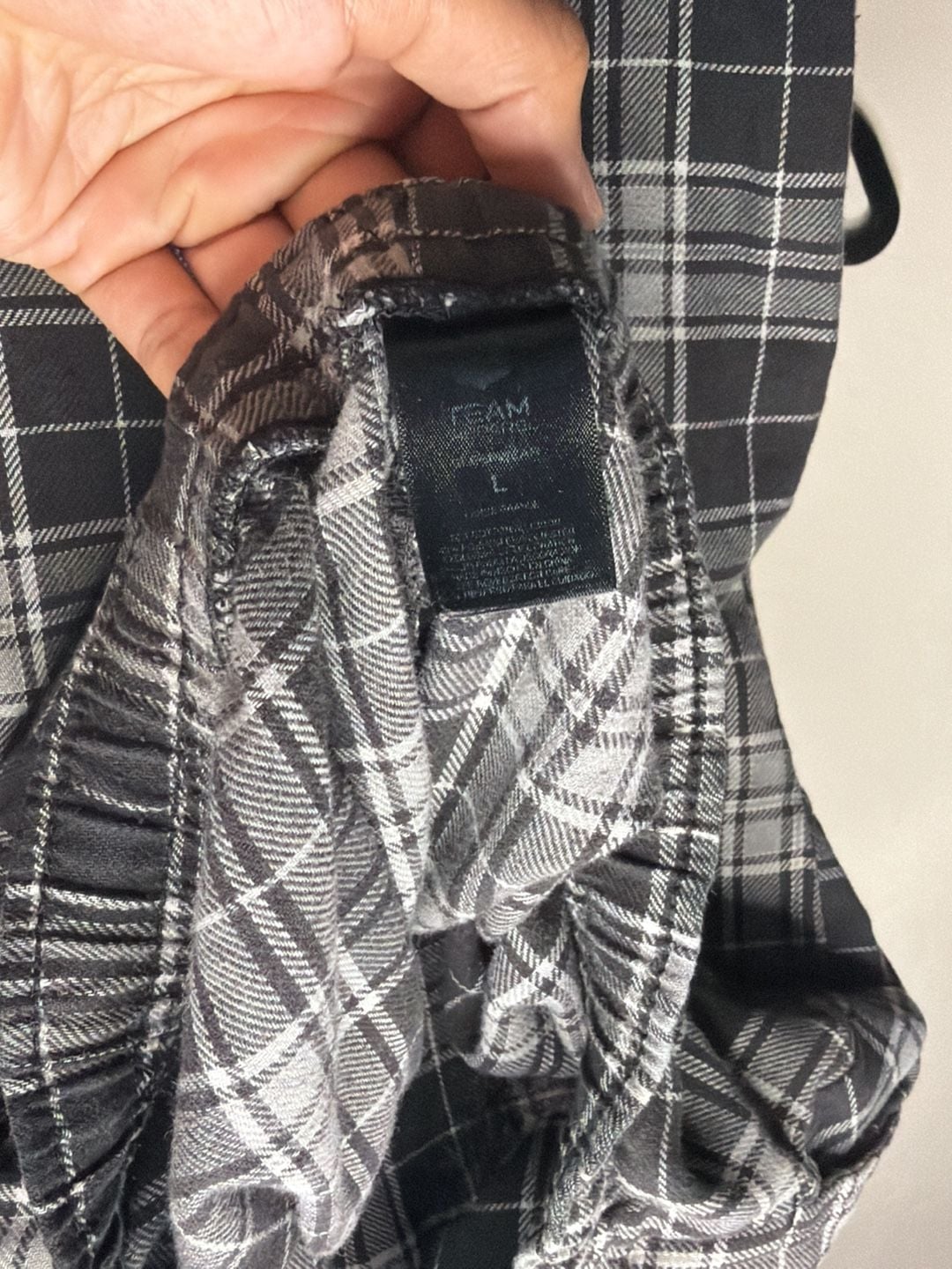 Las Vegas Raiders NFL Concepts Plaid Flannel Pajama Pants Black Gray vintage 9
