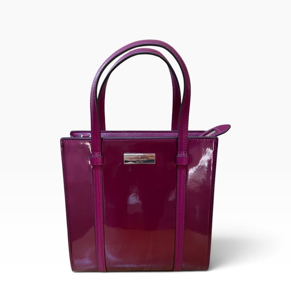 Kate Spade Kenzie Small Tote Dark Raspberry Patent Leather Bag