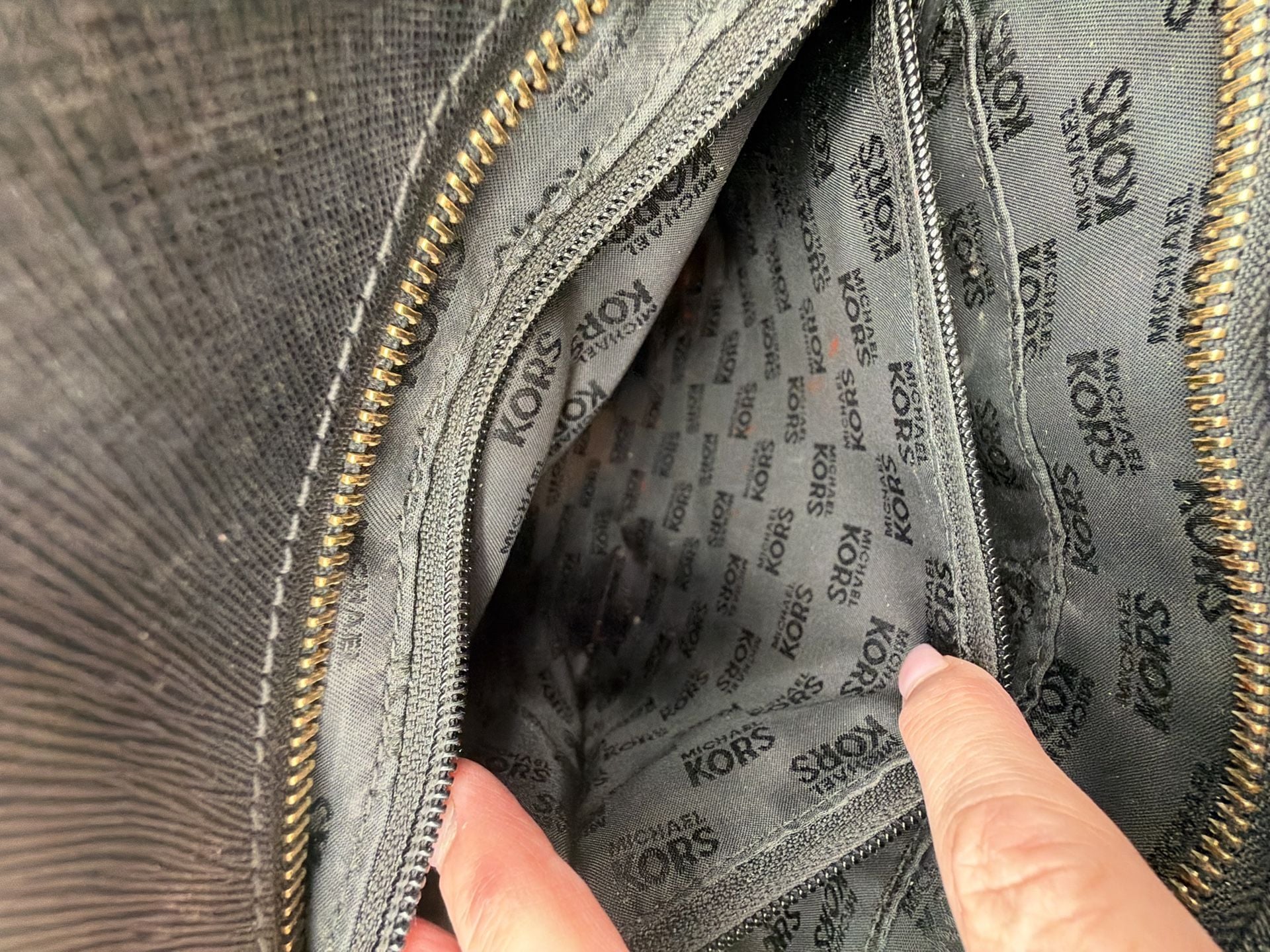 Michael Kors Black Saffiano Leather Studded Sandrine Tote Bag 10
