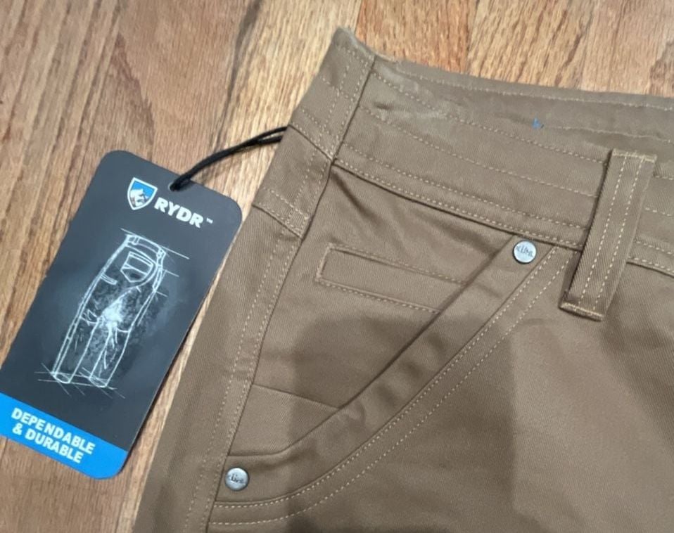 Kuhl W's Rydr Pant 32 inch Inseam Dark Khaki Size 2 Relaxed Fit 8