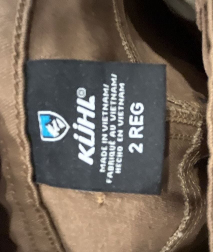 Kuhl W's Rydr Pant 32 inch Inseam Dark Khaki Size 2 Relaxed Fit 13