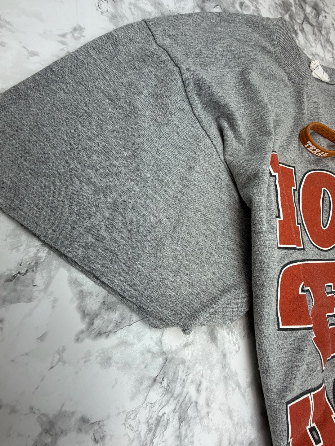 Longhorns Hook 'Em Horns Gray cut off T-Shirt and Texas Headband Set 4