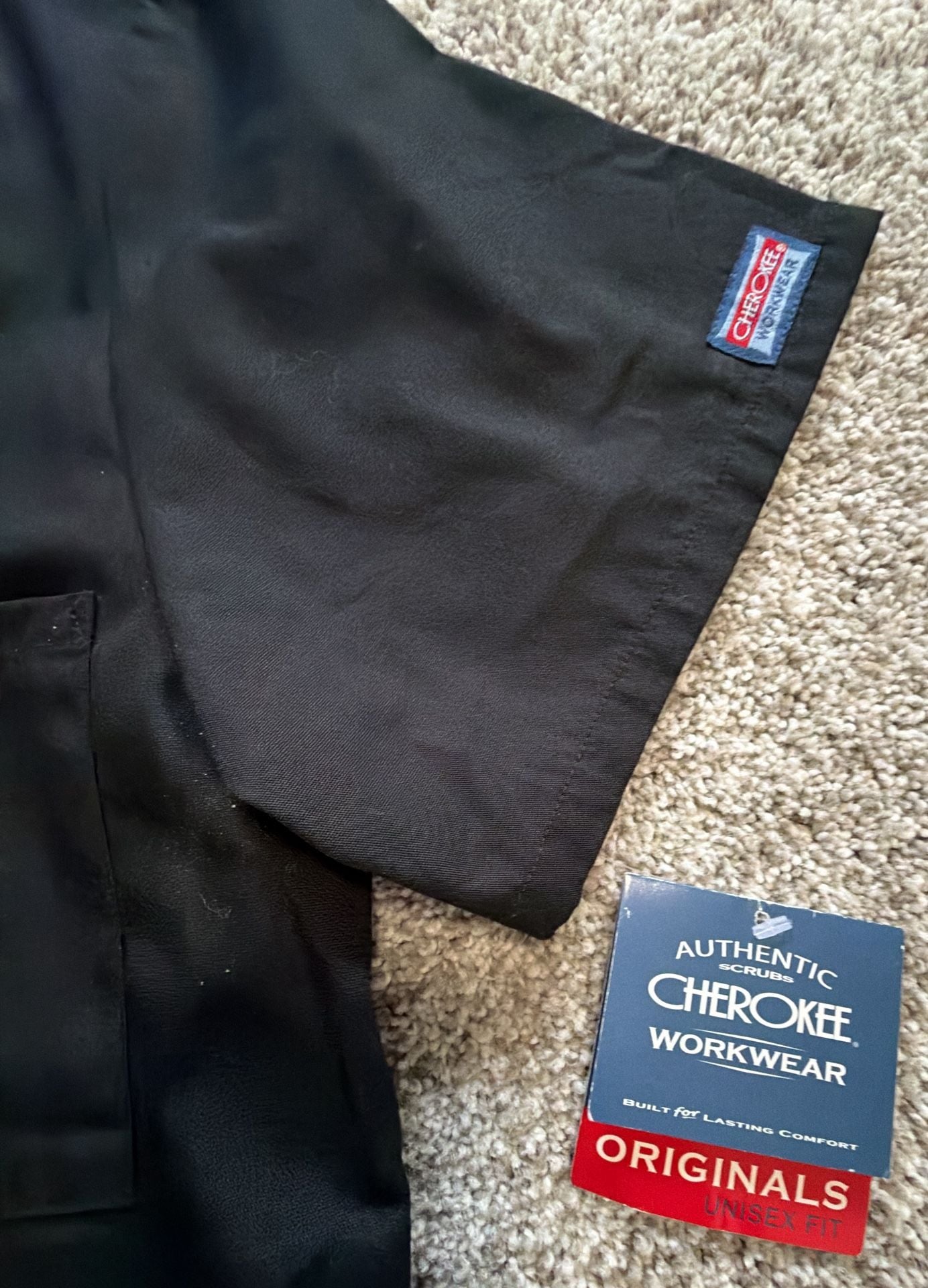 Cherokee Workwear Originals Unisex V-Neck Scrub Top Black XS Model 4876 4