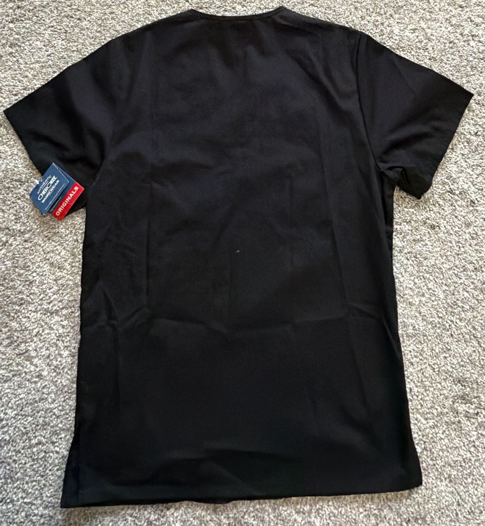 Cherokee Workwear Originals Unisex V-Neck Scrub Top Black XS Model 4876 8