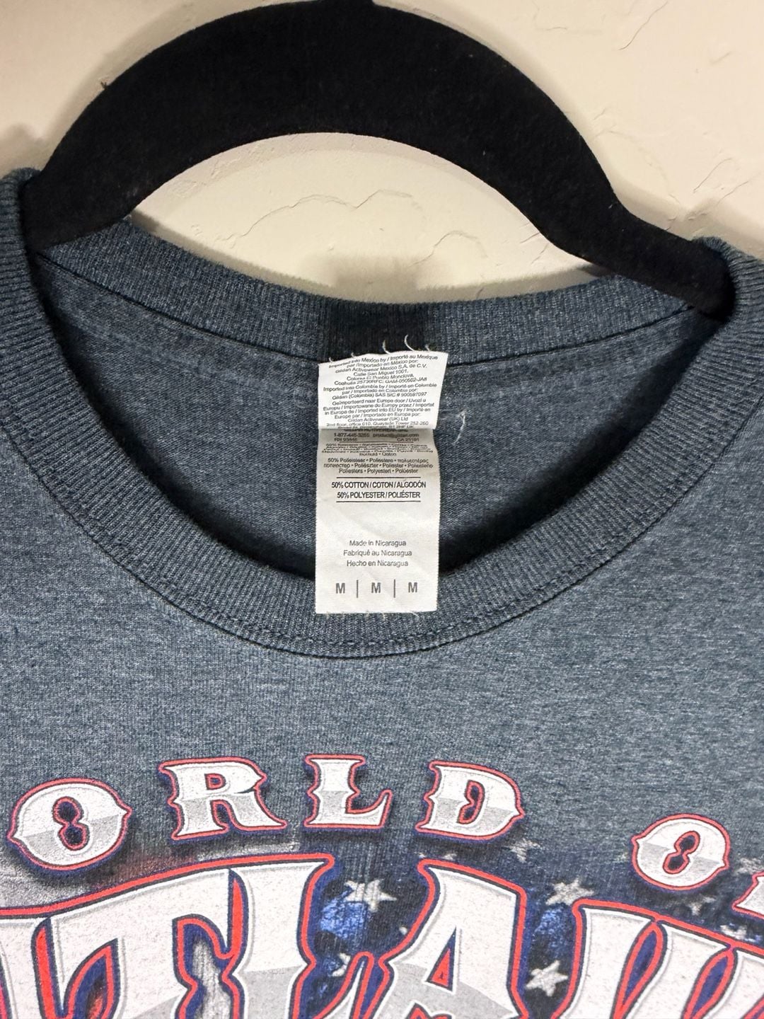 Gildan World of Outlaws California Fire Relief Tour Cars Graphic T-Shirt Medium 4