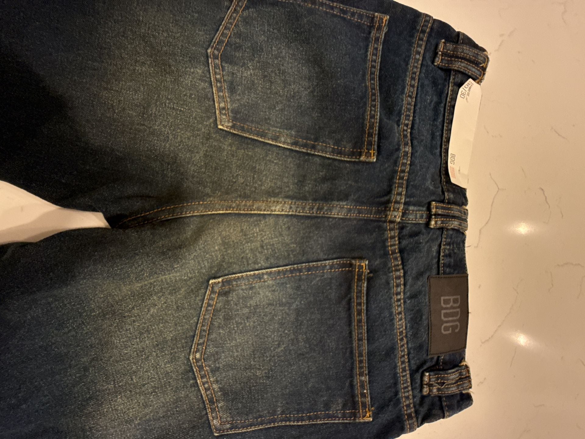 BDG Lenny Fit Skinny Denim Jeans Dark Wash 30/30 New with Tags 3
