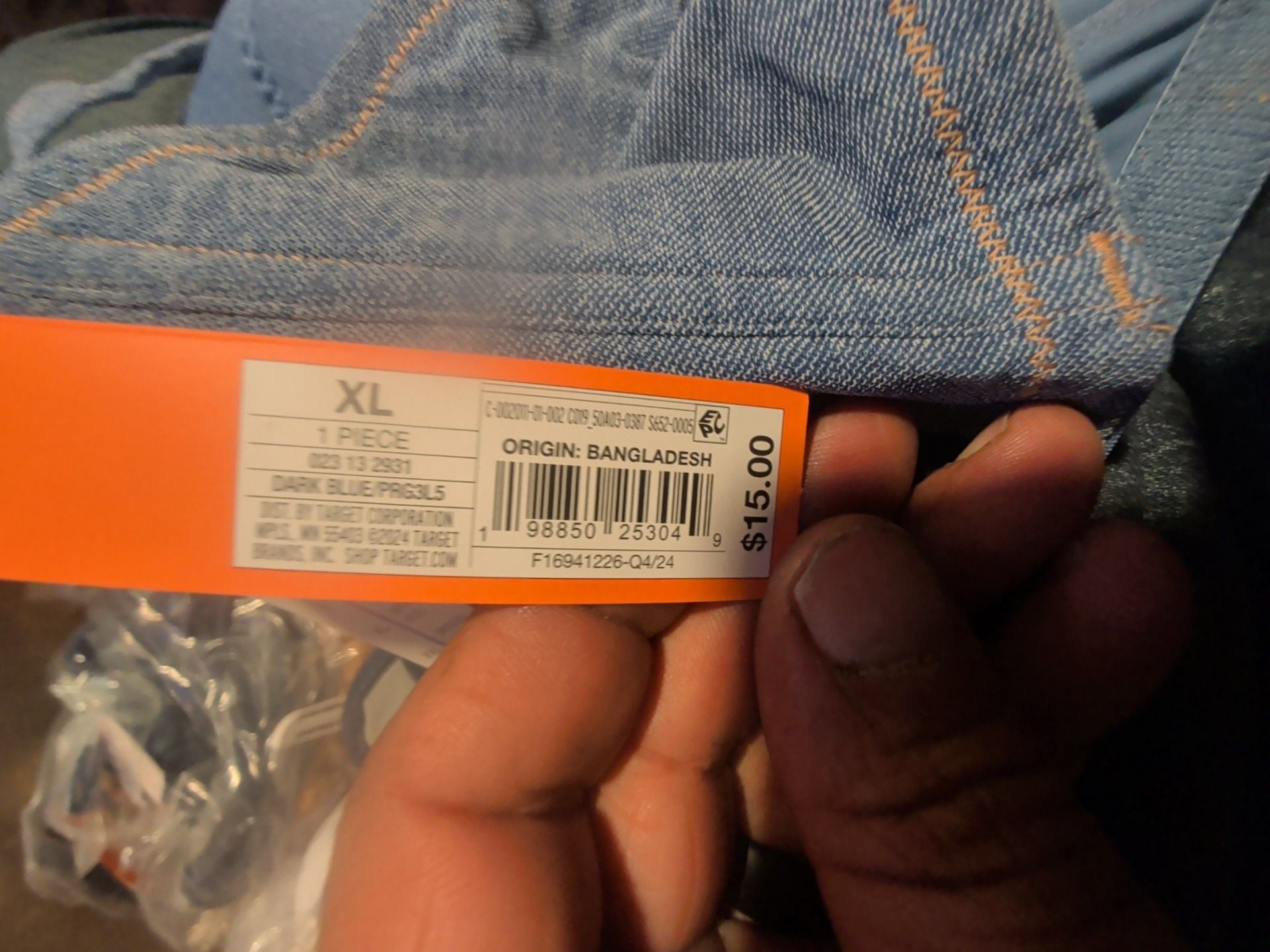 Target Denim Blue Bra Size XL 3