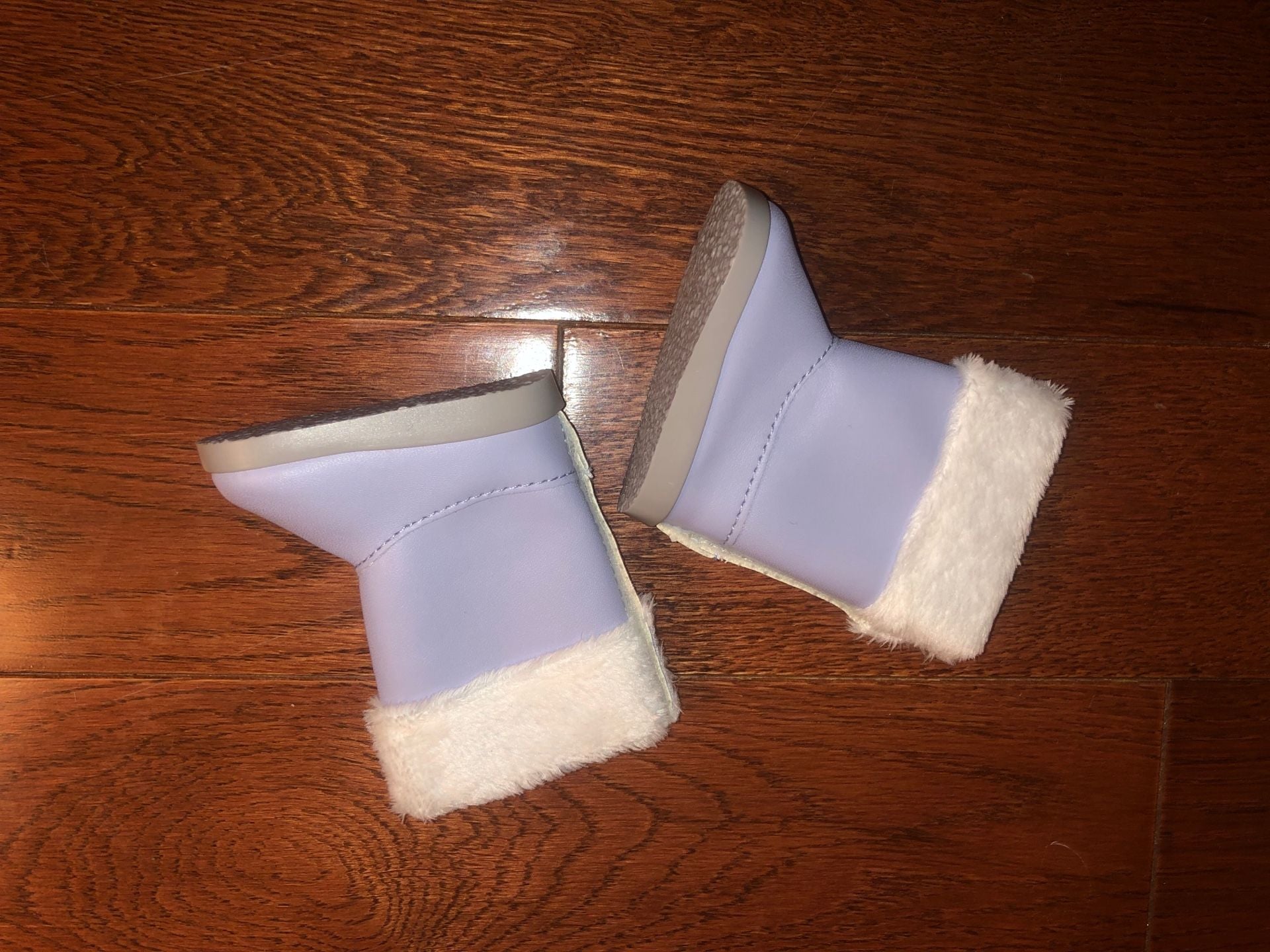 American Girl Doll Soft As Snow Purple Boots With Faux Fur Trim 2