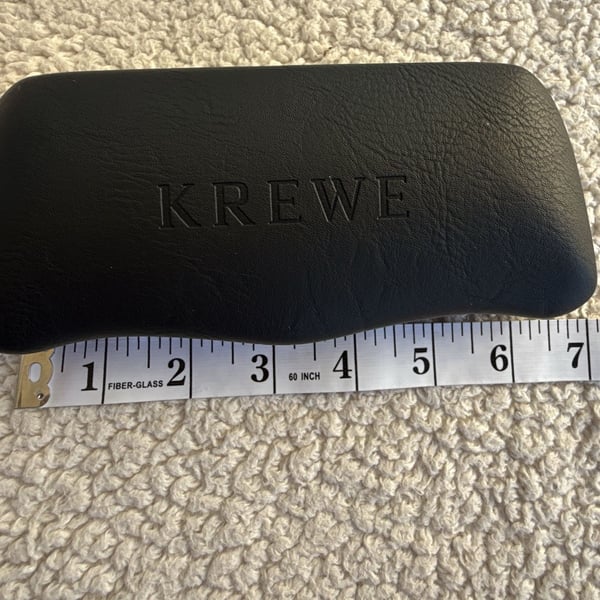 KREWE Sunglasses Hard Case Black Clamshell Microfiber Lined
