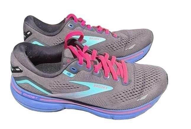 Brooks Ghost 15 Women's Running Shoes - Black/Blue/Aruba 2