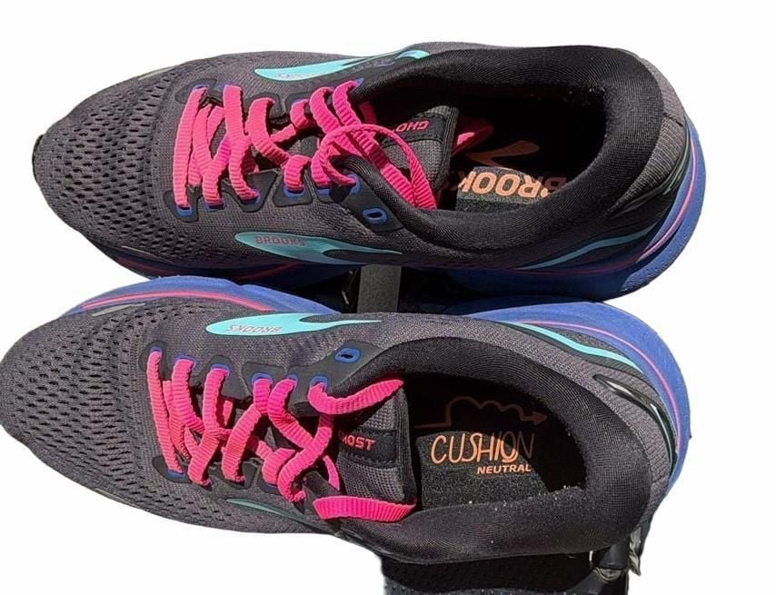 Brooks Ghost 15 Women's Running Shoes - Black/Blue/Aruba 6