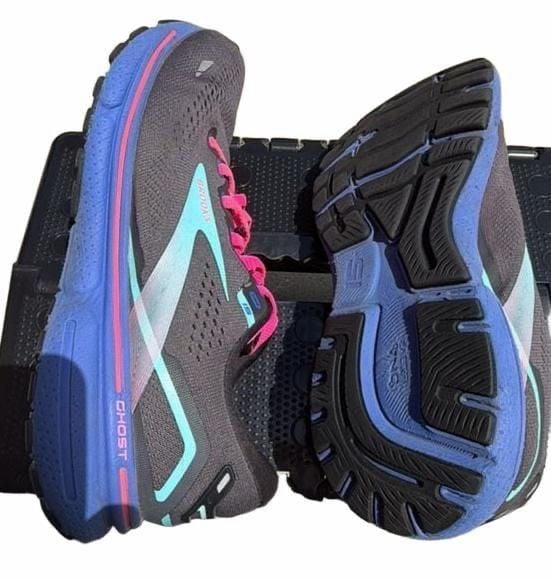 Brooks Ghost 15 Women's Running Shoes - Black/Blue/Aruba 8