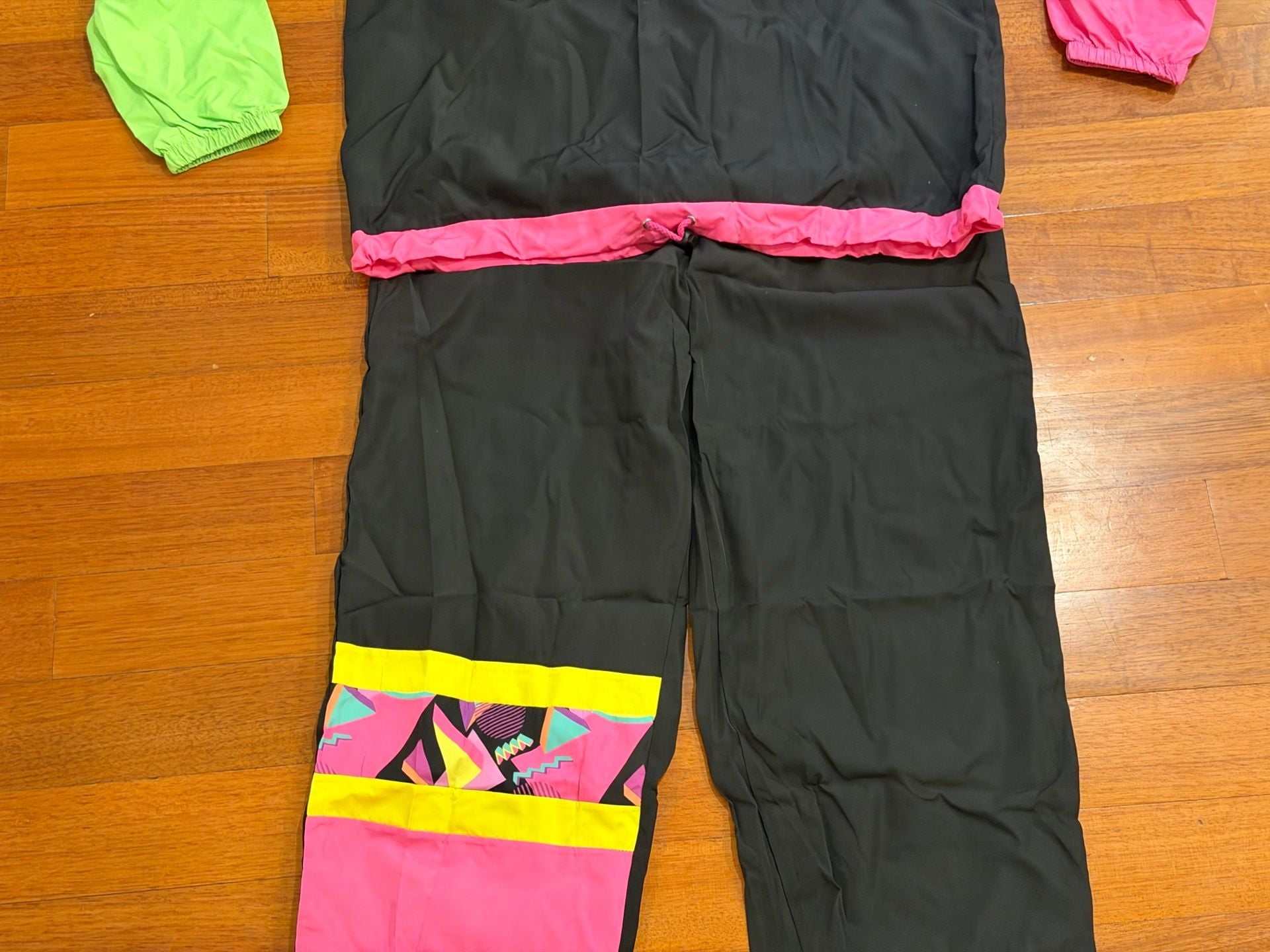 Adult 80s Neon Track Suit Halloween Costume Men's Women's Unisex 5