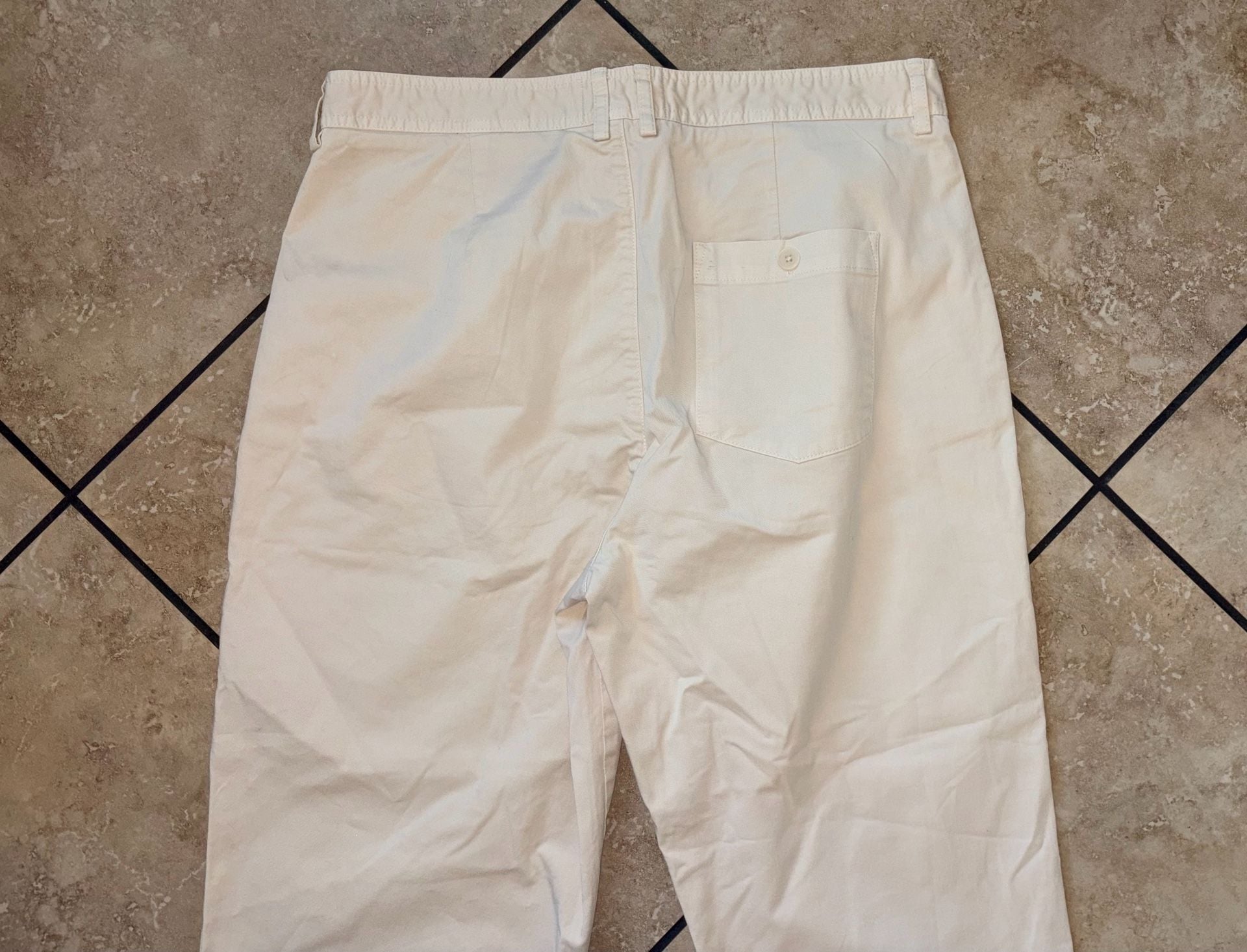 Wax London Pleated Trousers Cream Size 34 5