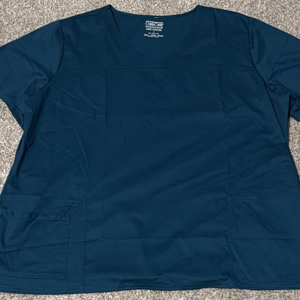 Cherokee Workwear Core Stretch V-Neck Scrub Top Dark Teal 3XL