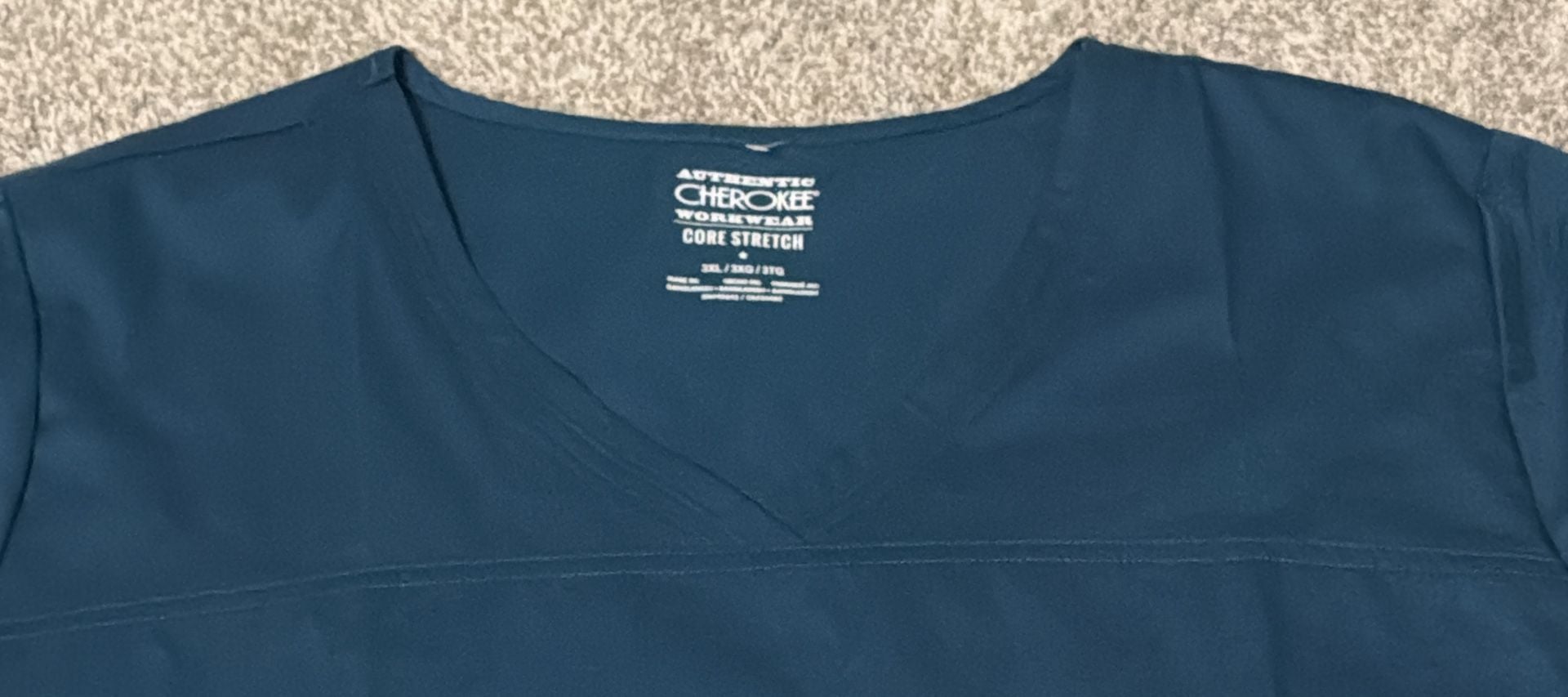 Cherokee Workwear Core Stretch V-Neck Scrub Top Dark Teal 3XL 3