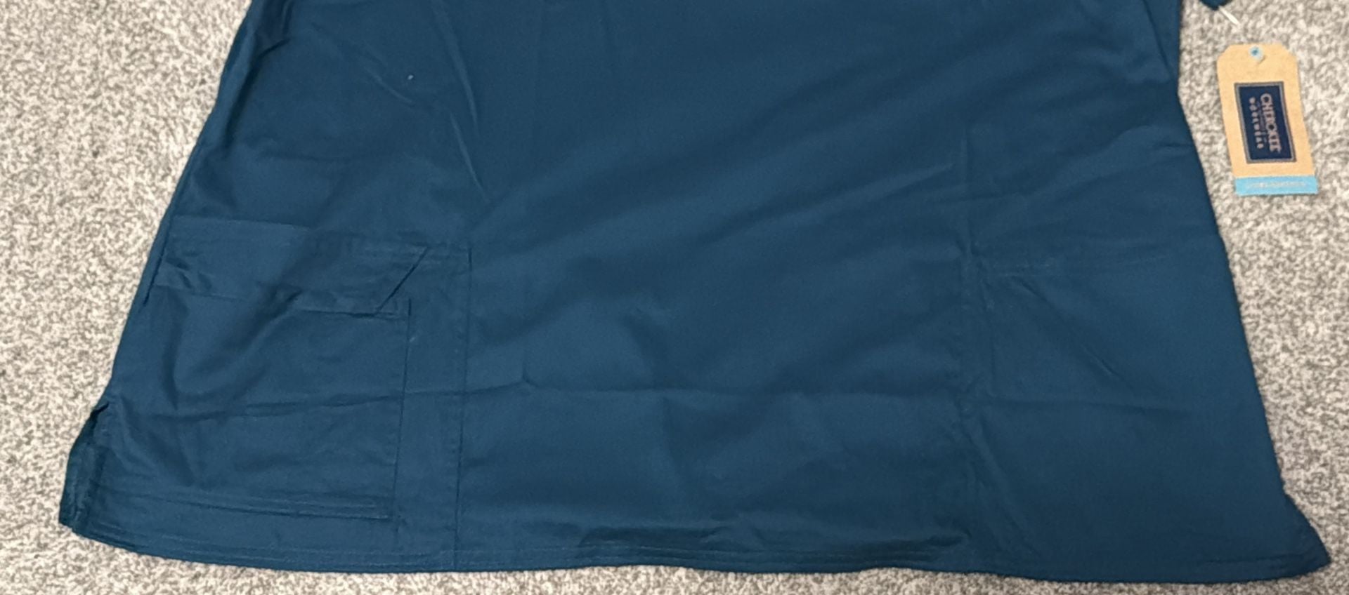 Cherokee Workwear Core Stretch V-Neck Scrub Top Dark Teal 3XL 4